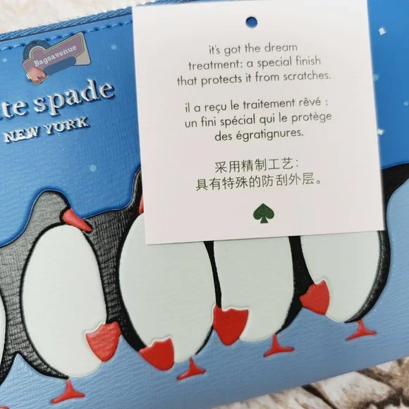 #bagsavenue fastship Arctic Friends Penguin Large Continental Wallet Kate Spade - Picture 5 of 5